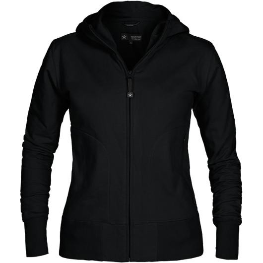 Hoodie zip TEXSTAR WC03 dam svart M