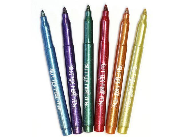 Fiberpennor Glitter 6/fp