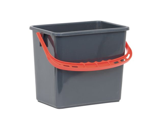 Hink rött handtag grå 6L