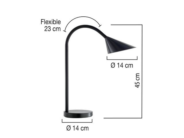 Lampa UNILUX Sol LED svart