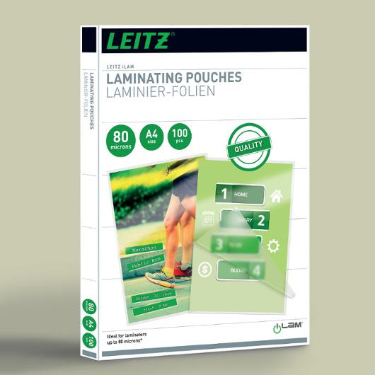 Laminat LEITZ A4 80mic klar 100/fp