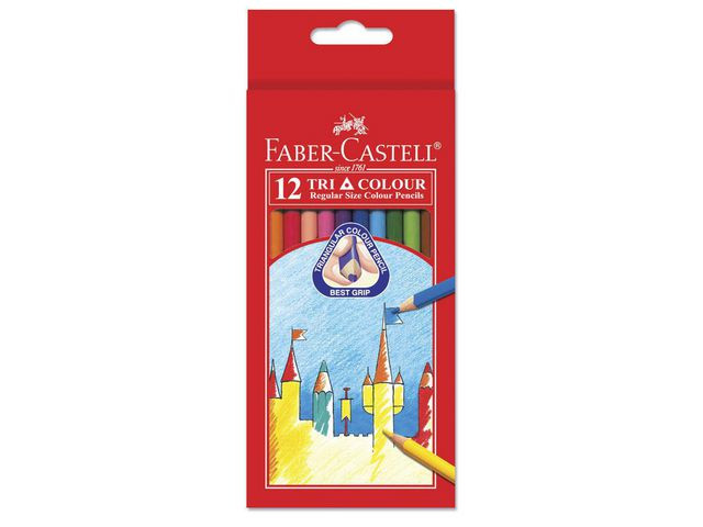Färgpenna Tri Color Pencil Long 12x5/fp