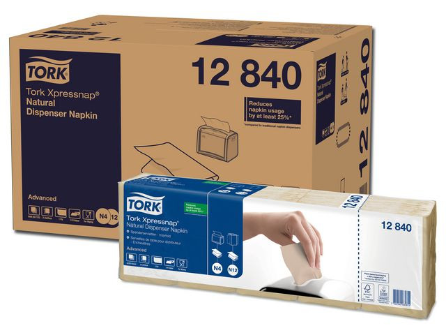 Servett TORK Adv N4 1-lags natur 1125/fp