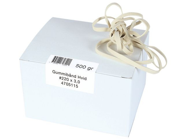Gummiband 220x3mm 500g vit 315/fp