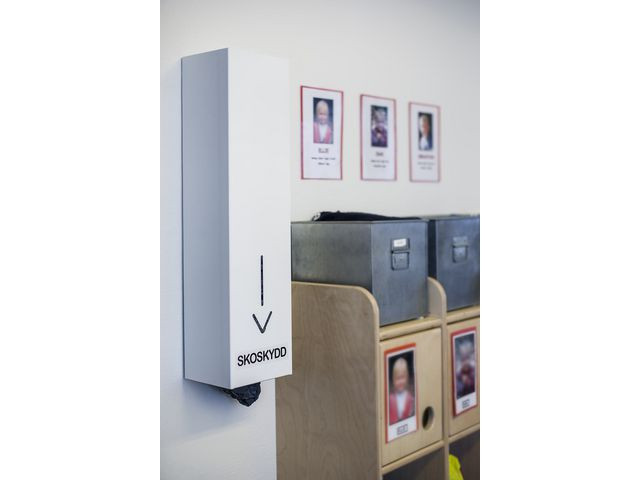 Dispenser för skoskydd 60x12x16cm vit