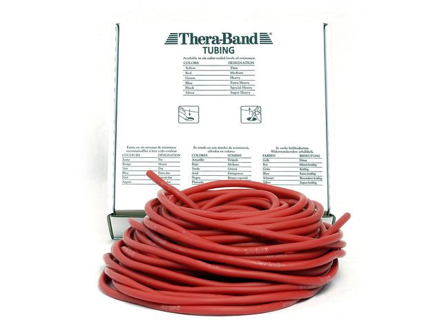 Träningsband THERA-BAND tubing 30,5m röd