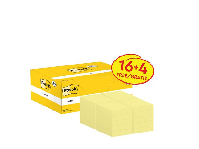 Notes POST-IT Värdepack 38x51mm gu 20/fp
