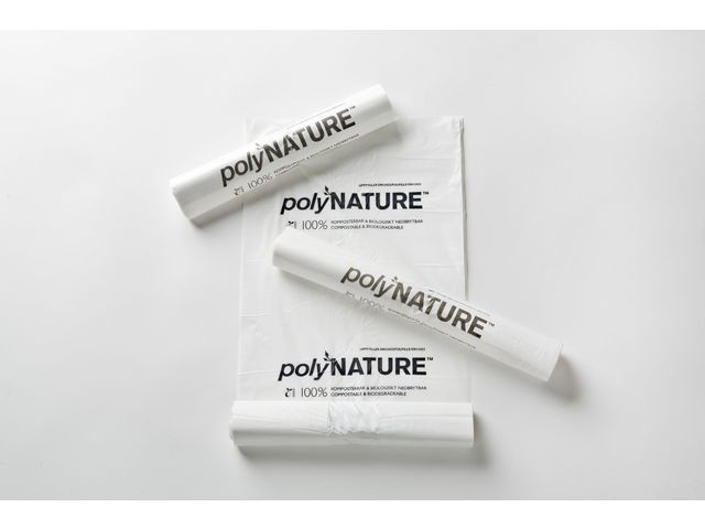 Plastsäck BIO POLYNAT 240L 25my vit10/rl