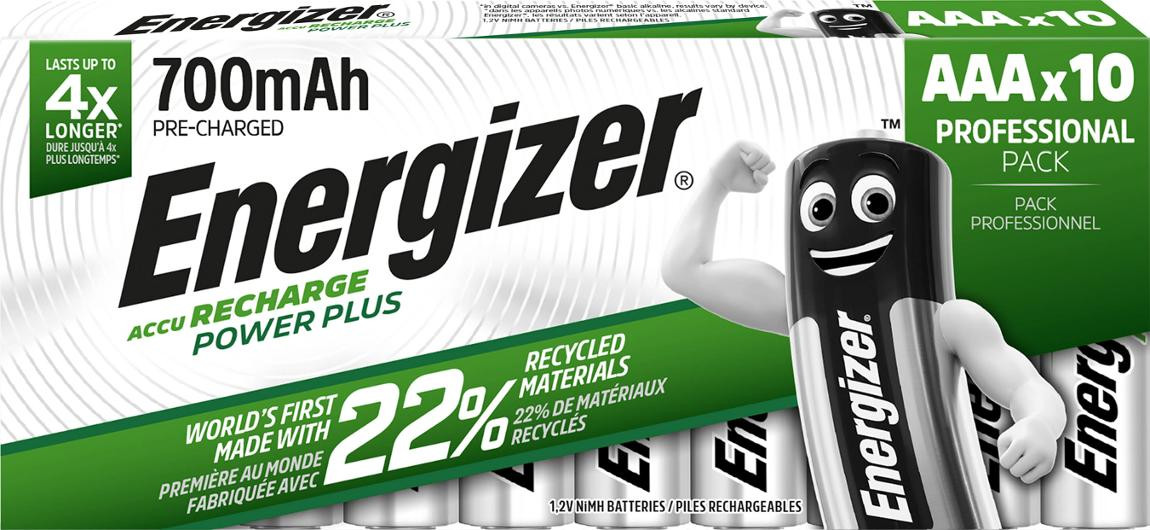 Batteri Laddbar ENERGIZER P-P AAA 10/fp