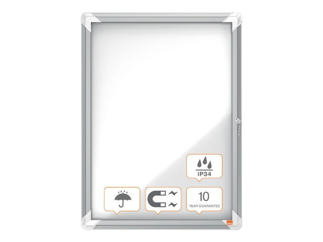 Glasskåp NOBO utomhusbruk magnetisk 4xA4