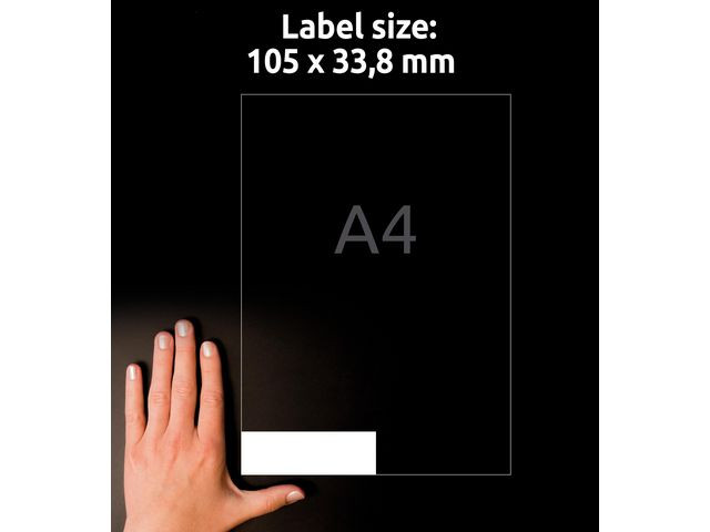 Etikett AVERY UG 105x33,8mm 1600/fp
