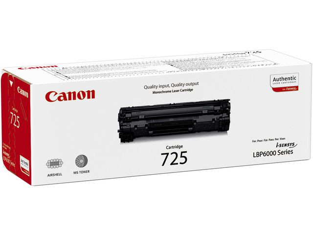 Canon 725 BK (svart) toner 1600 sider