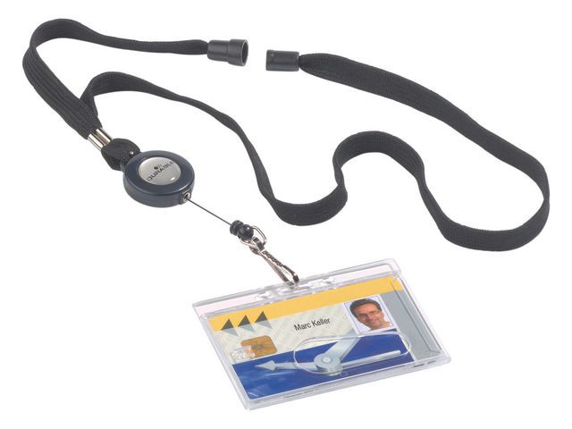 Nyckelband DURABLE med jojo svart 10/fp