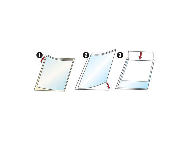 Plastficka självhäftande PP A4 10/fp