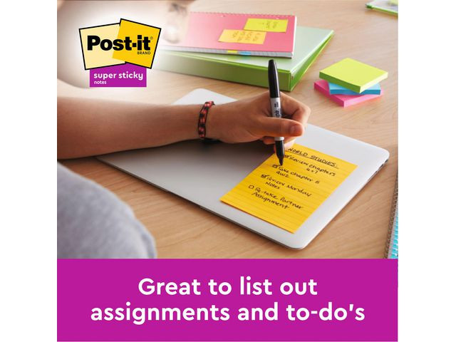 Notes POST-IT linjerat 102x152mm gul