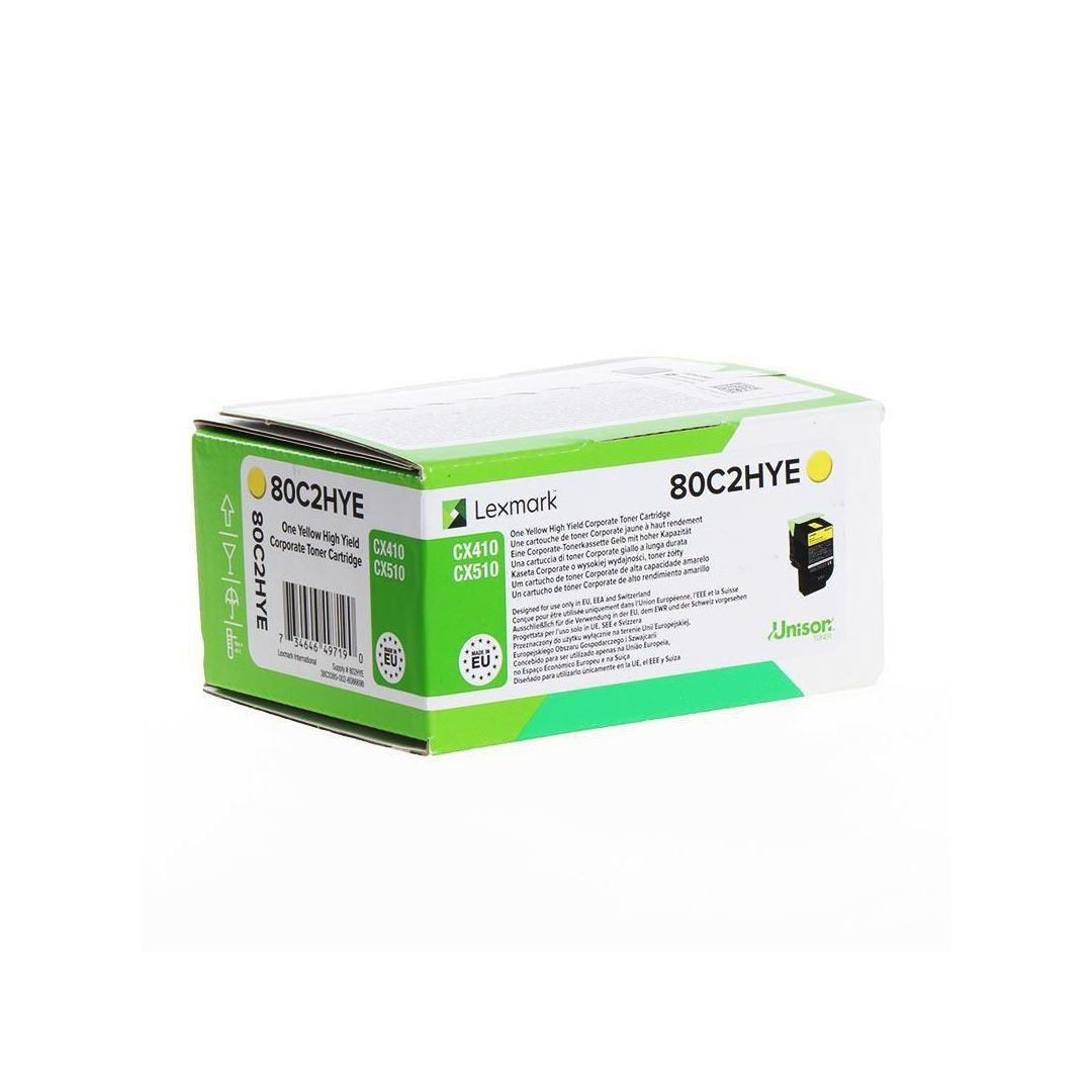 BildeToner LEXMARK 80C2HYE 3K gul