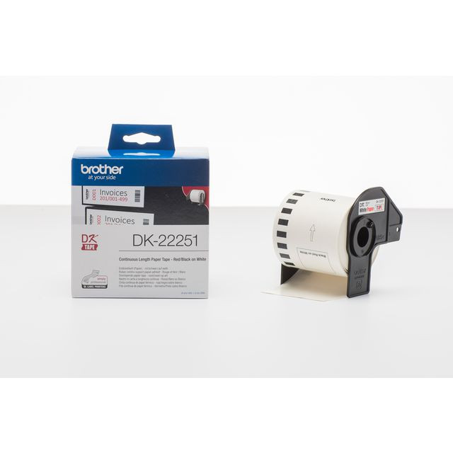 BildeEtikett BROTHER DK22251 62mm svart/röd