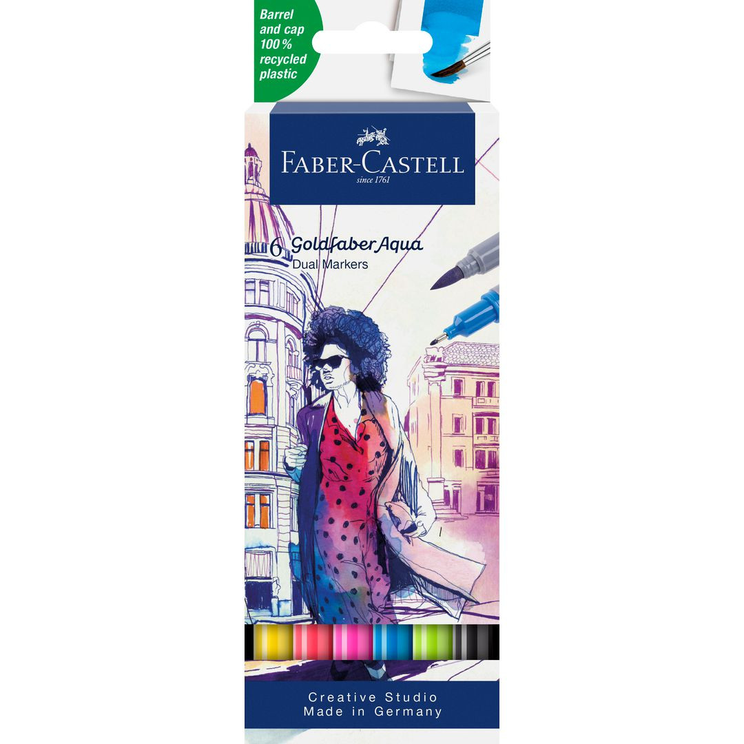 BildeFiberpenna Goldfaber Aqua Dual 6/fp