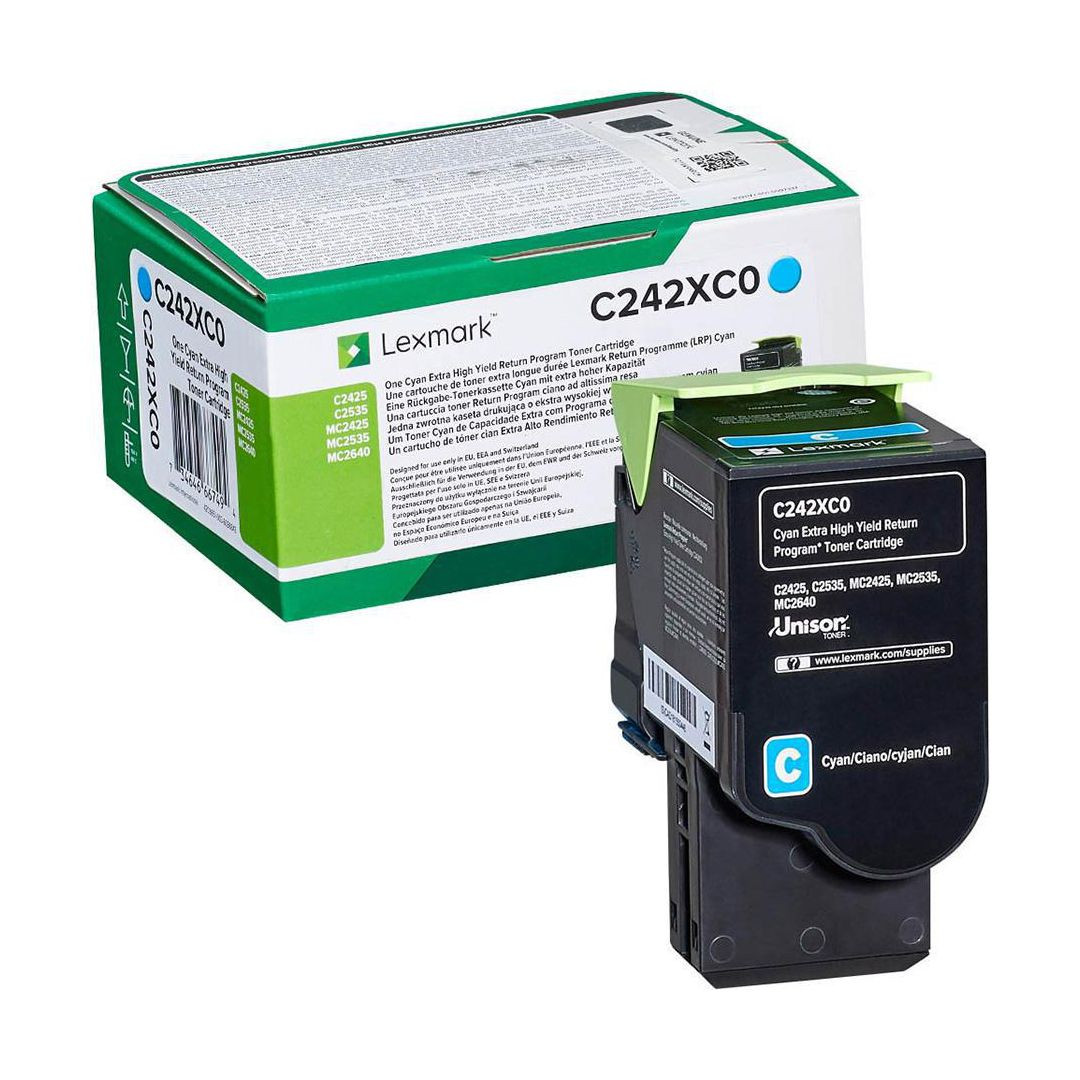 BildeToner LEXMARK C242XC0 3,5K cyan