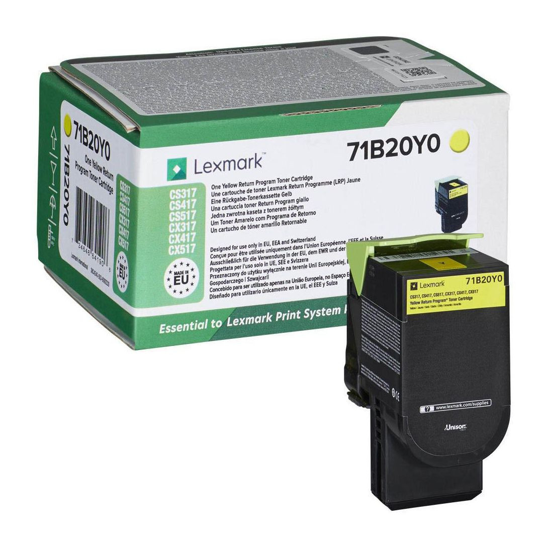 BildeToner LEXMARK 71B20Y0 2,3K gul