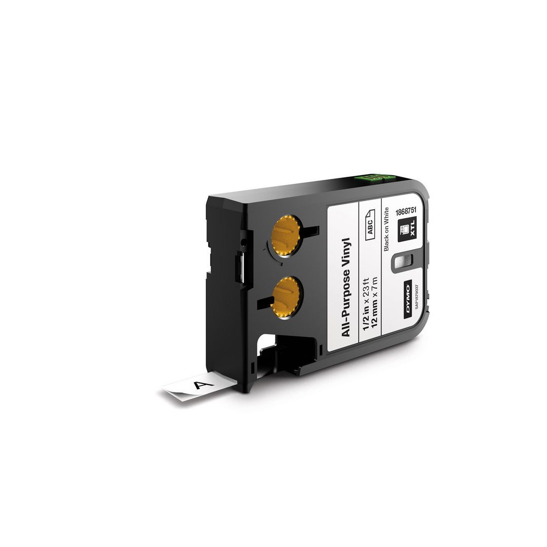 BildeTape DYMO XTL 12mm sva på vit 7m 1868751