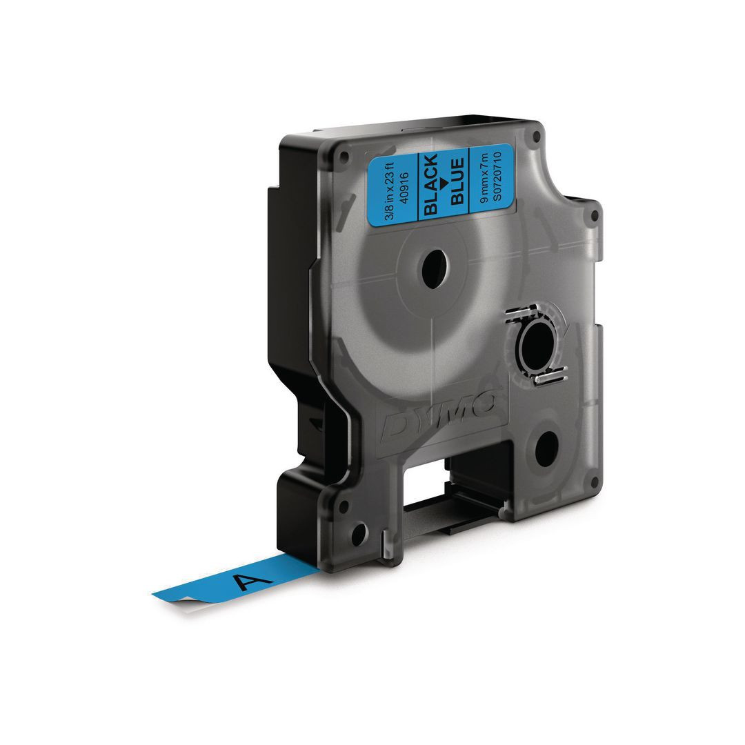 BildeTape DYMO D1 9mm svart på blå