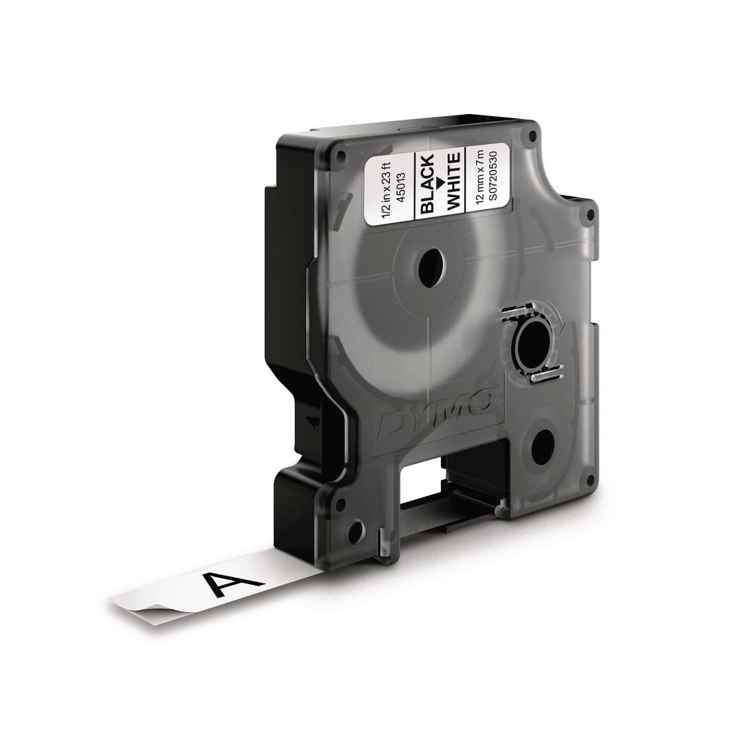 BildeTape DYMO D1 12mm svart på vit