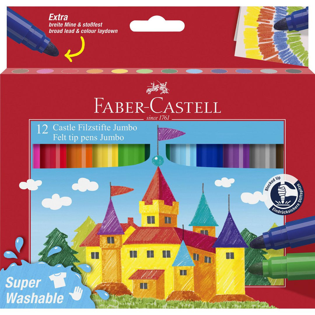 BildeFiberpenna Jumbo FABER CASTELL 12/fp