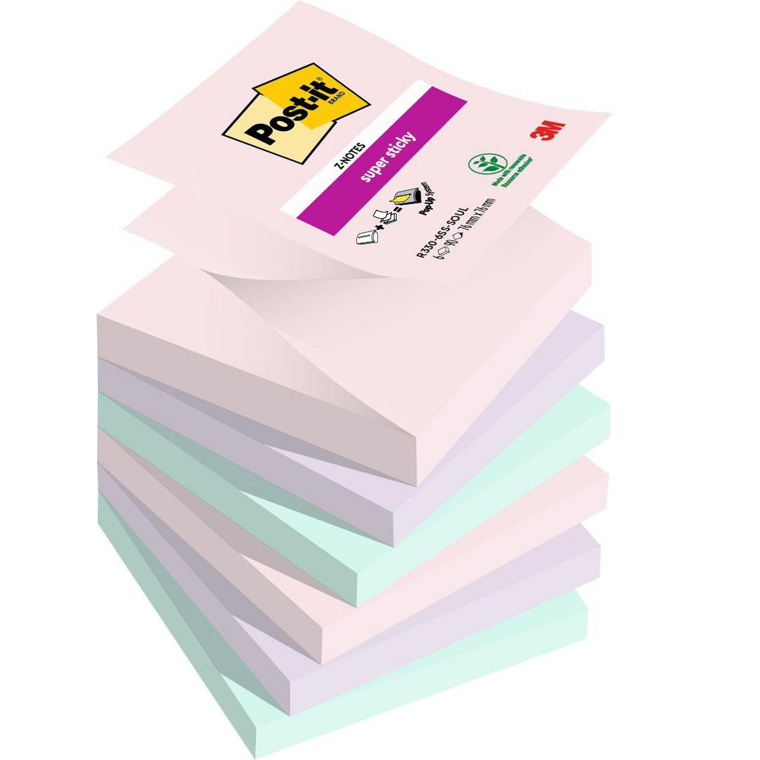 BildeNotes POST-IT SS Z-bl Soulful 76x76 6/fp