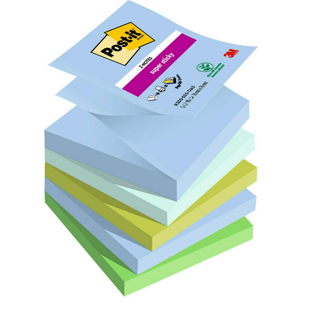 BildeNotes POST-IT SS Z-bl Oasis 76x76 5/fp