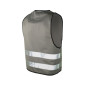 Reflexväst Barn med Kardborre XXS Grå