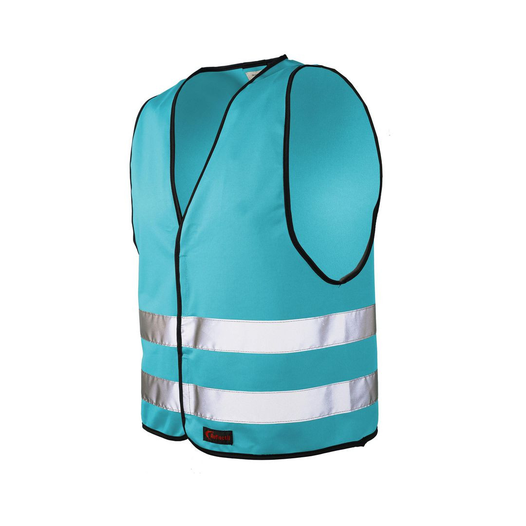 BildeReflexväst Barn med Kardborre XS Ljusblå
