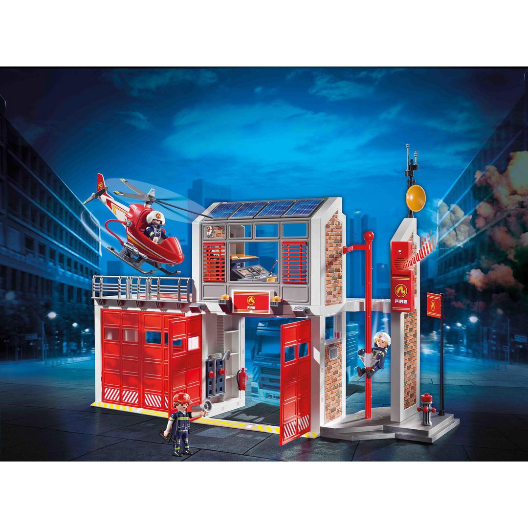 BildePlaymobil Brandstation 18 delar