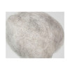 Kardad ofärgad ull 1kg ljusgrå