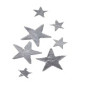 Stickers stjärnor silver 13mm 288/fp