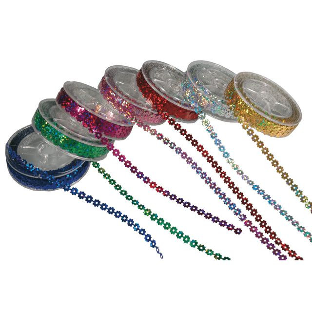 BildePaljetter för strykning 7 färgerx10m