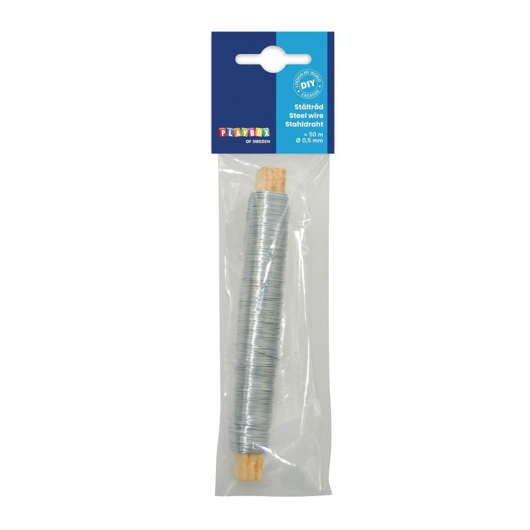 BildeMetalltråd silver 50m/rulle