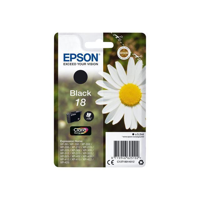 BildeBläckpatron EPSON C13T18014012 svart