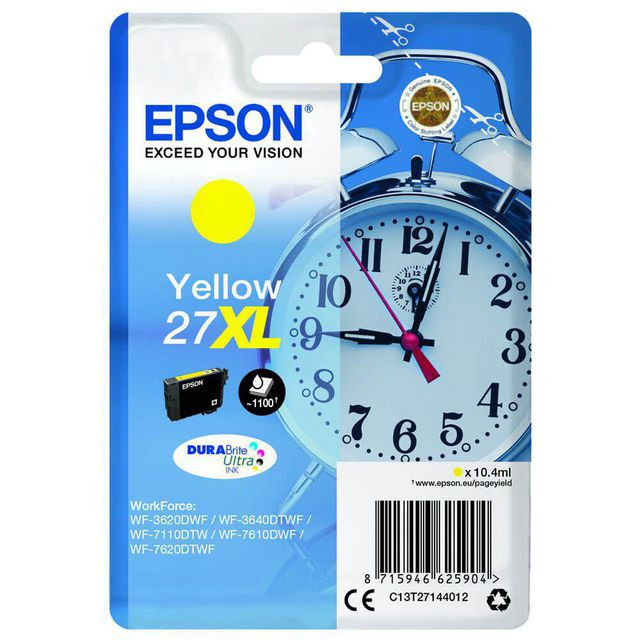 BildeBläckpatron EPSON C13T27144012 XL gul