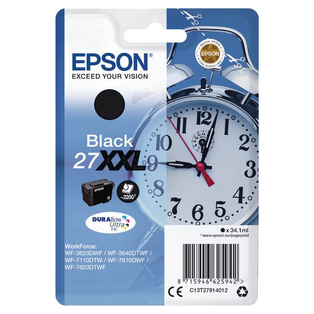 BildeBläckpatron EPSON C13T27914012 XXL svart
