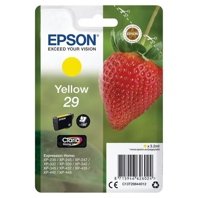 BildeBläckpatron EPSON C13T29844012 gul