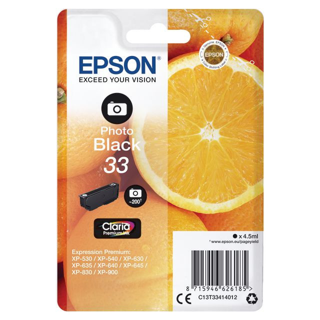 BildeBläckpatron EPSON C13T33414012 svart