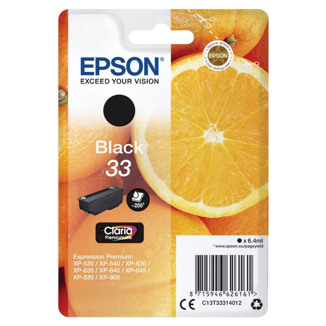 BildeBläckpatron EPSON C13T33314012 svart