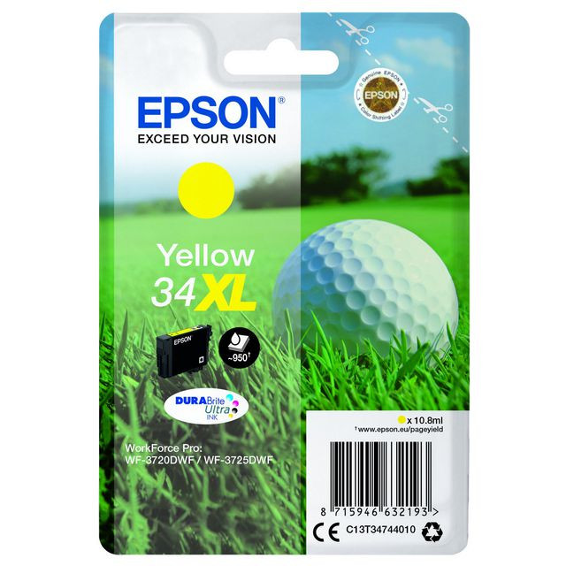 BildeBläckpatron EPSON T3474 XL gul