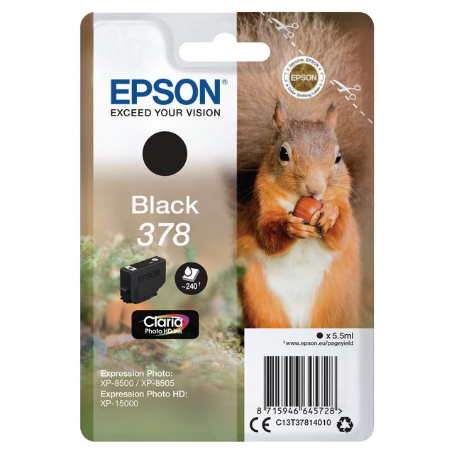 BildeBläckpatron EPSON C13T37814010 svart