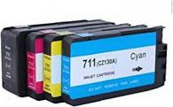 BildeHP 711XL BK/C/M/Y (svart/cyan/magenta/gul) blekkpatron 4-pakk 1 x 73 ml / 3 x 29 ml - kompatibel