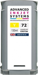 BildeHP 72 Y (gul) blekkpatron 130 ml - kompatibel