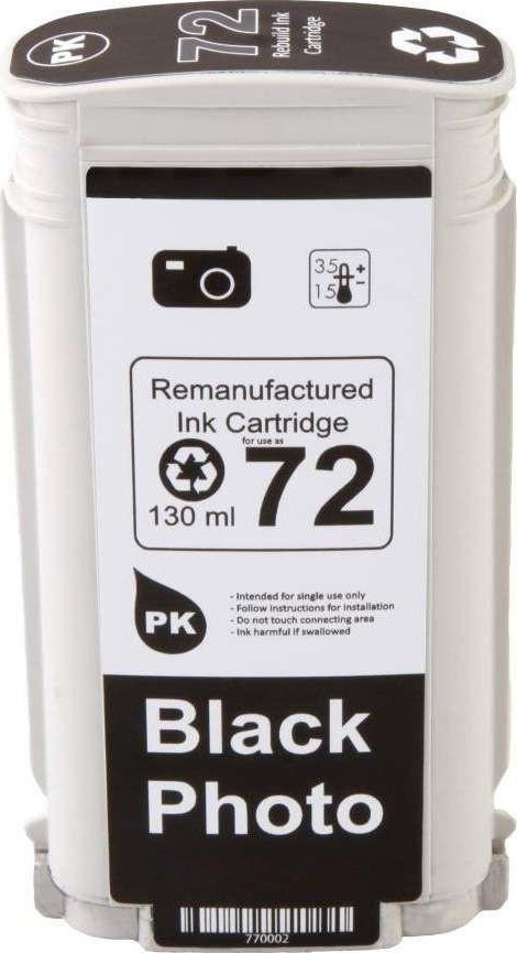 BildeBlekkpatron, erstatter HP Foto Sort 72 (130 ml)
