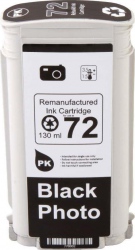 BildeBlekkpatron, erstatter HP Foto Sort 72 (130 ml)
