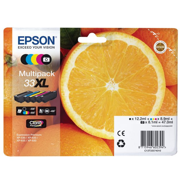 BildeBläckpatron EPSON C13T33574010svart 5/fp